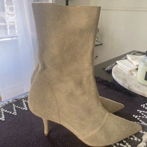 Yeezy Stretch-suede Pointed Ankle Boots